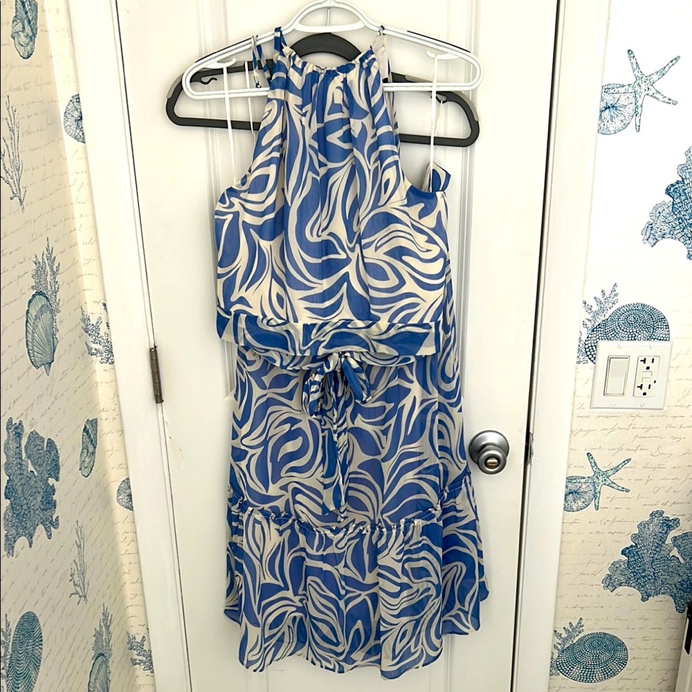Blue and White two piece set